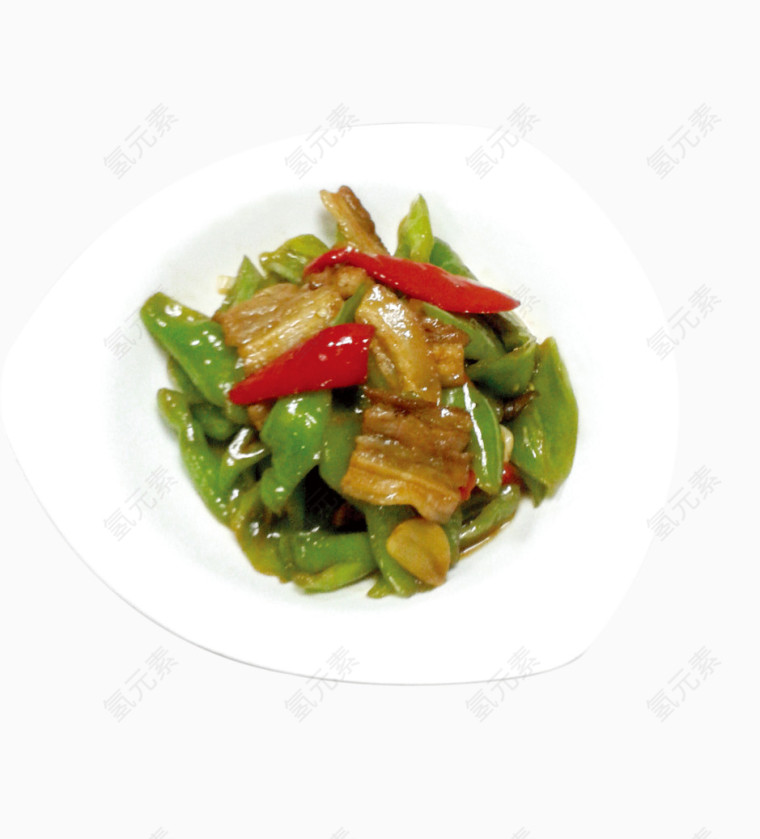 豌豆炒青椒