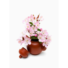 桃花 花盆 花瓶