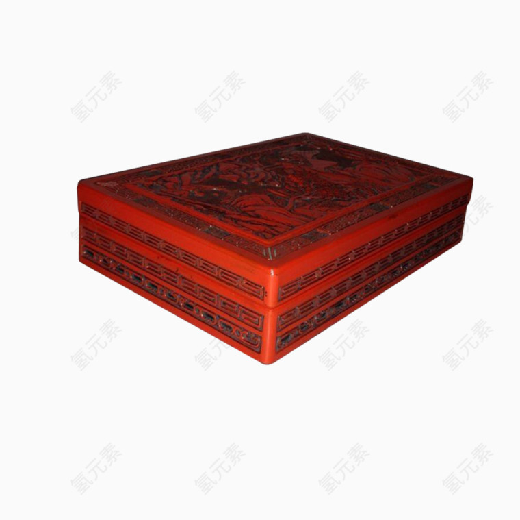 红色古代实木木台子
