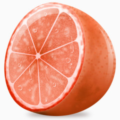 可口香橙水果图标下载