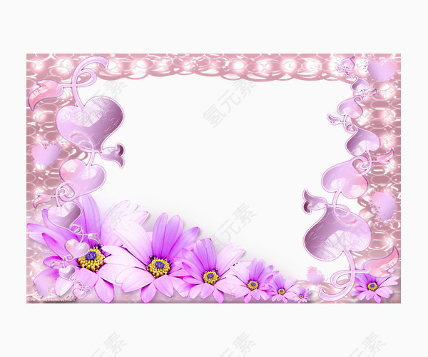粉色雏菊边框