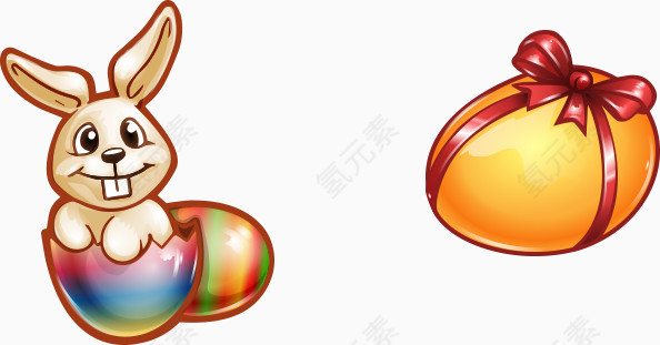 复活节兔子彩蛋元素