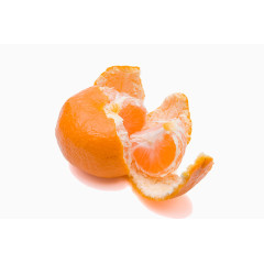 新鲜剥开的橙子