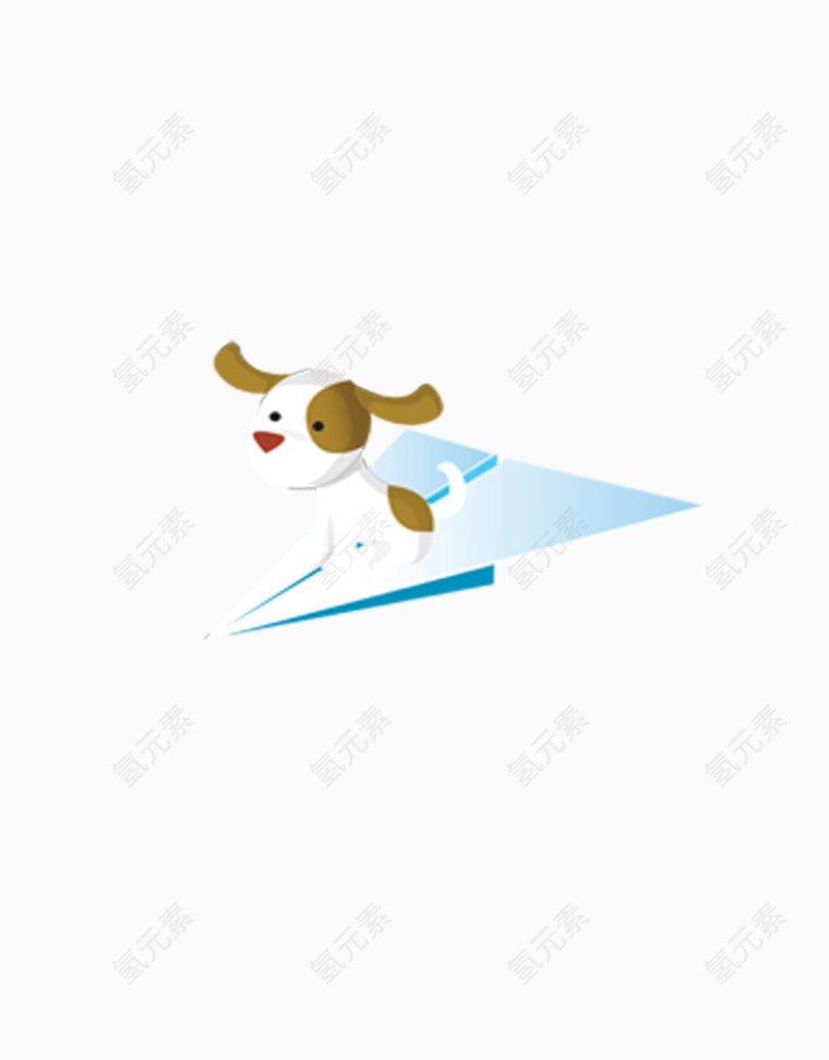 小狗和纸飞机