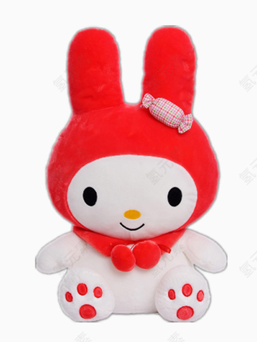 红色玩具兔子