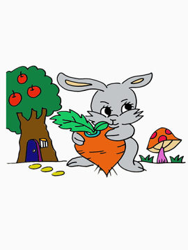 拔萝卜的小灰兔