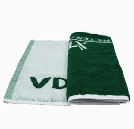 纯棉绿色字母毛巾