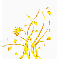 黄色抽象花纹