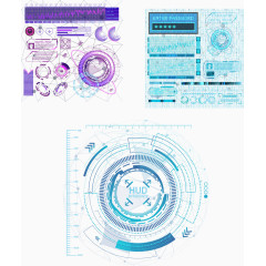 紫色科学数据背景矢量素材