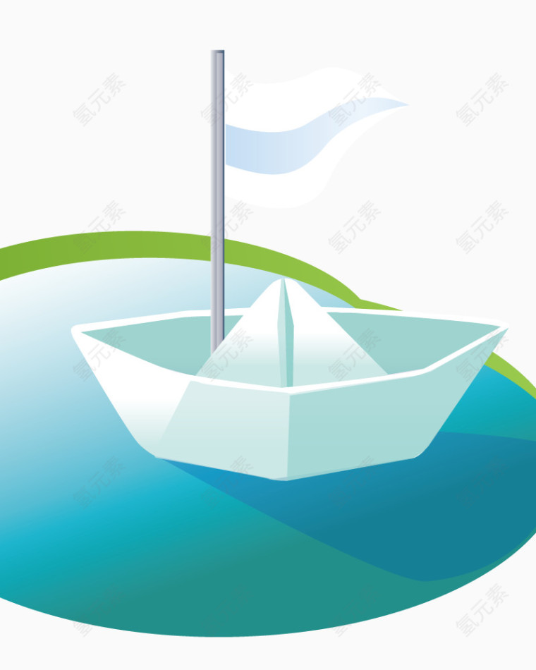 水上的小纸船