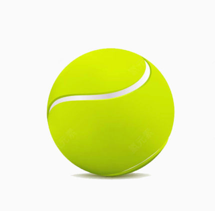 简约黄色立体网球下载