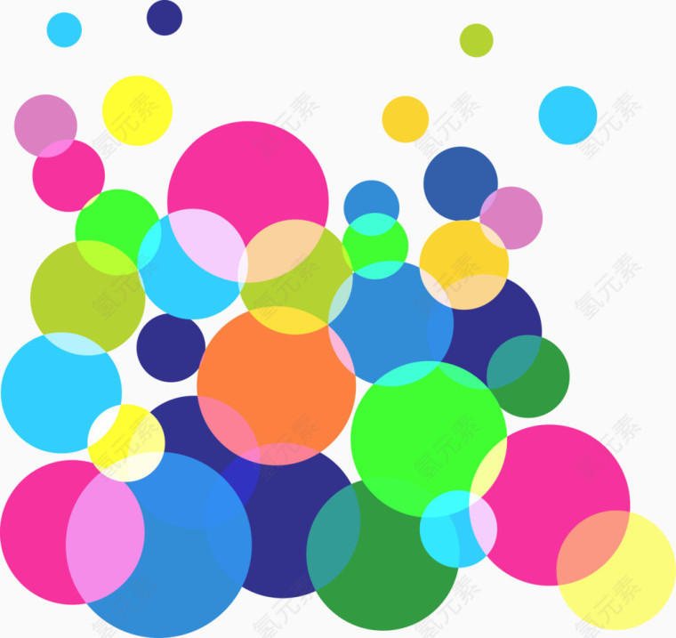彩色圆圈矢量图