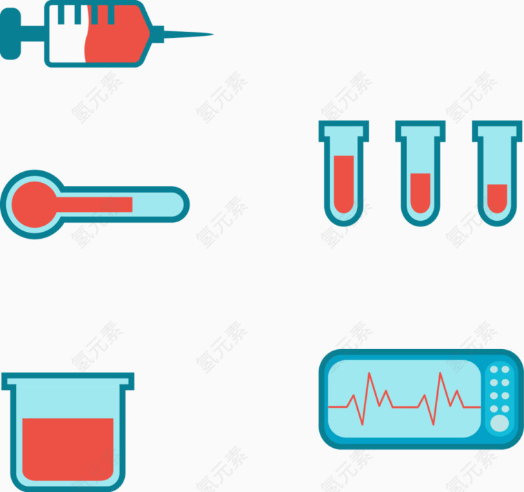 矢量手绘医疗图标