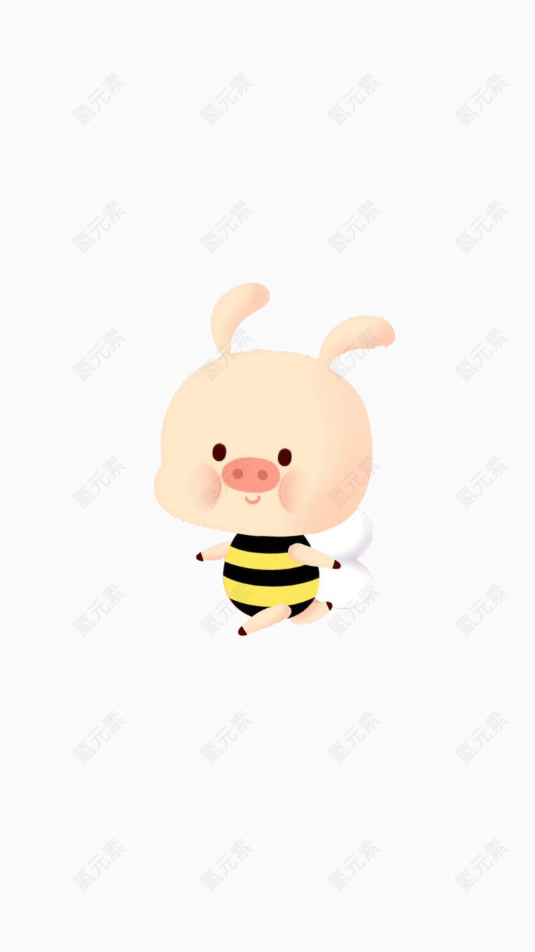 可爱蜜蜂小猪