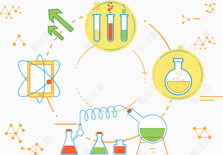卡通化学矢量图标