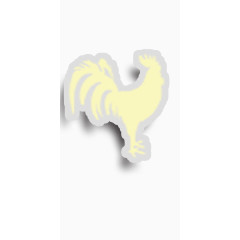 淡黄色金鸡图案