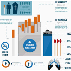 矢量手绘吸烟扁平相关数据