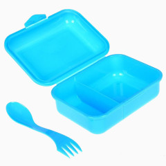 蓝色简单家用饭盒