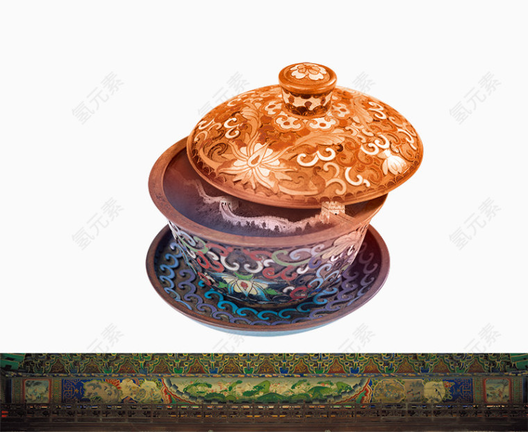 中国风古典茶杯