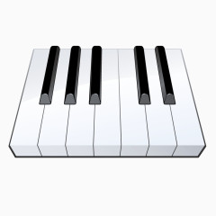 矢量卡通钢琴键盘