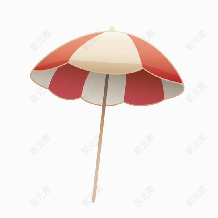 矢量夏季海滩遮阳伞