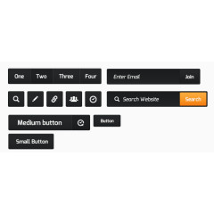 黑色按钮UI合集