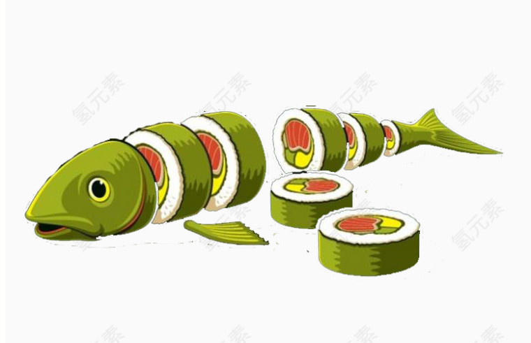 寿司造型大鱼