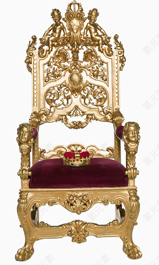 古代奢华皇帝座椅摄影图片