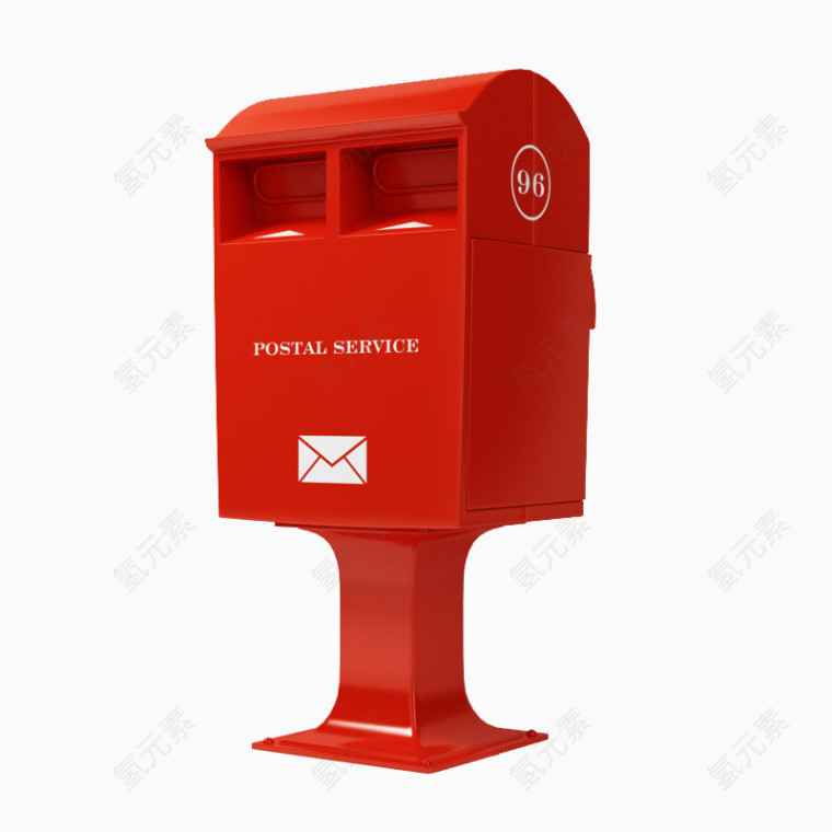 有质感的红色信箱元素