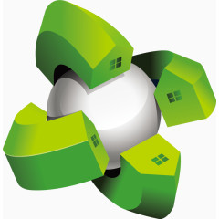 绿色球形装饰图