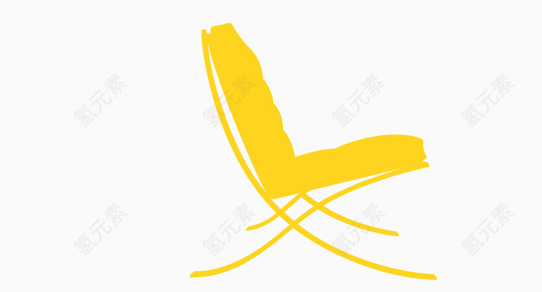 矢量黄色沙发