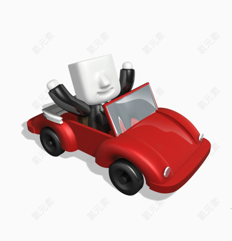 3D小人坐车