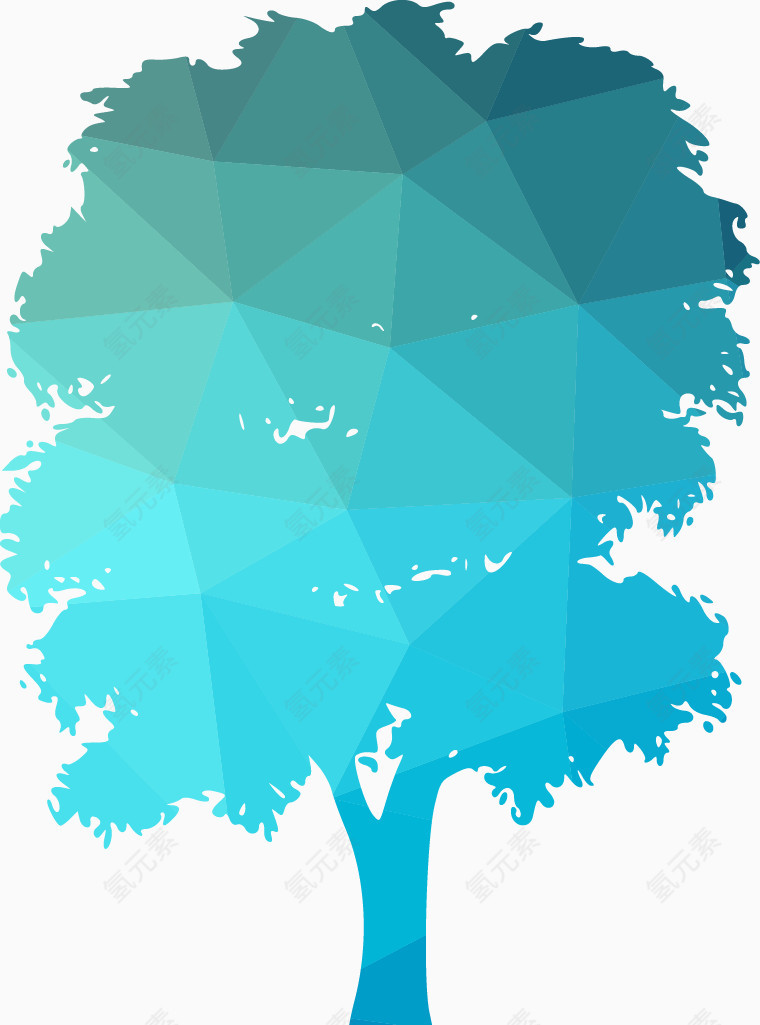 矢量树的多边形插图