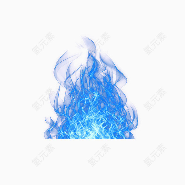 蓝色火焰装饰效果