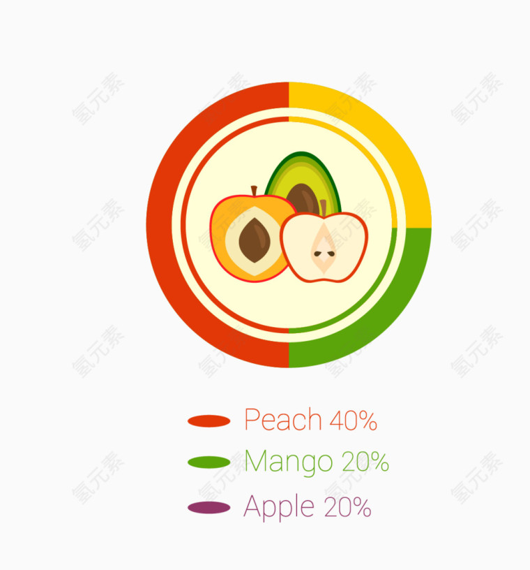 牛油果剖面图