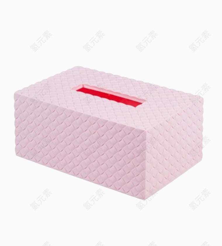 粉色花纹有盖纸巾盒
