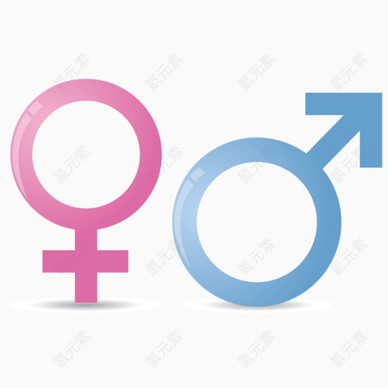 矢量性别符号质感男女标志