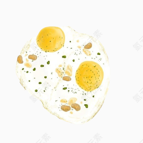 双黄蛋手绘画素材图片
