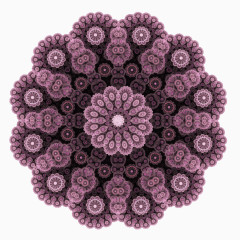矢量紫色圆形花纹