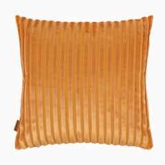 条纹橙色布艺抱枕