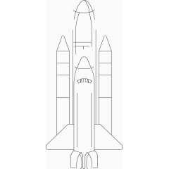 矢量PPT创意航天飞机图标