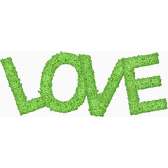 创意绿色字体LOVE
