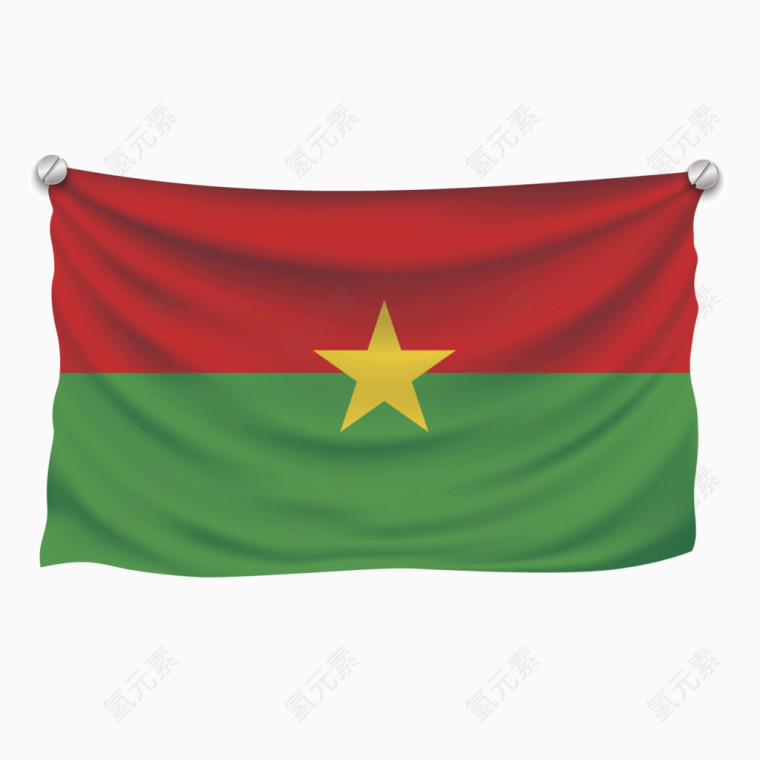 矢量旗标国家布基纳法索