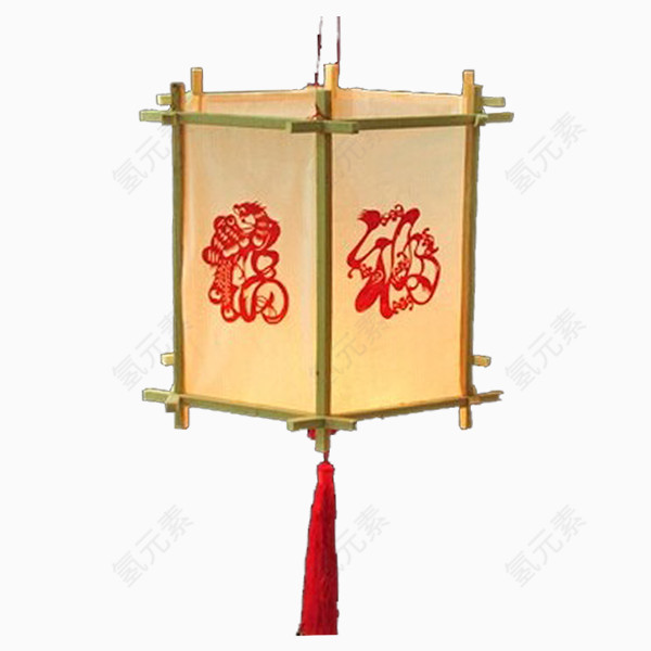 春节木质纸面灯笼