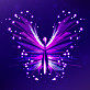 创意紫色科幻蝴蝶