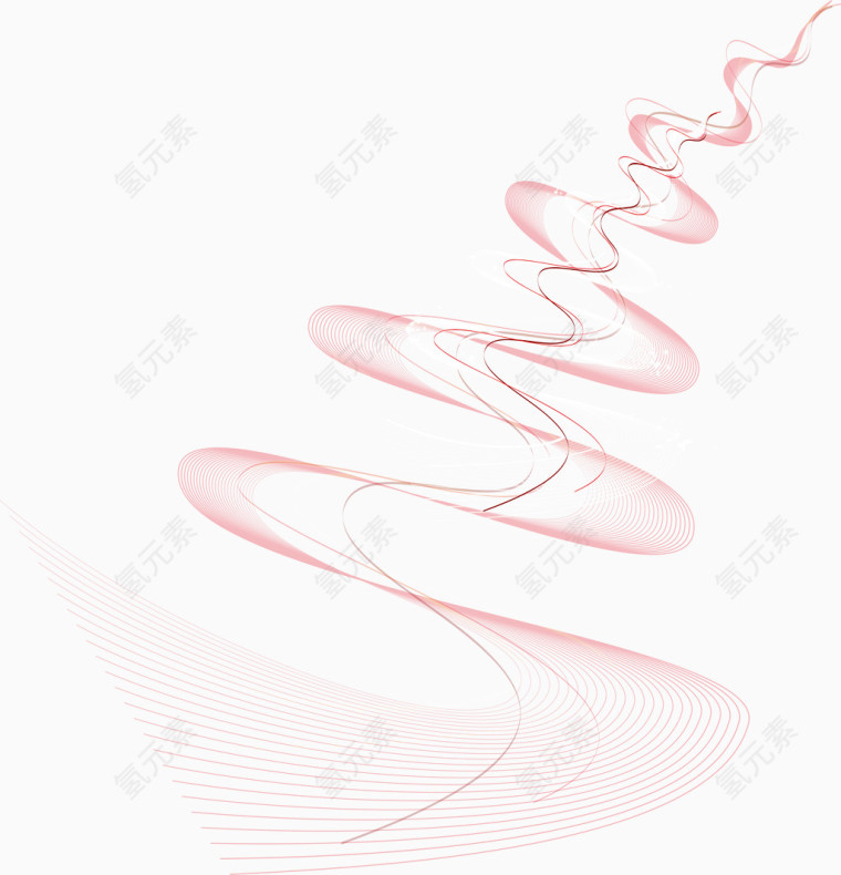 粉色渐变华丽动感曲线流线背景矢量素材
