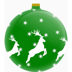 圣诞节绿色麋鹿装饰球