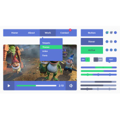 网页&APP界面控件设计PSD源文件