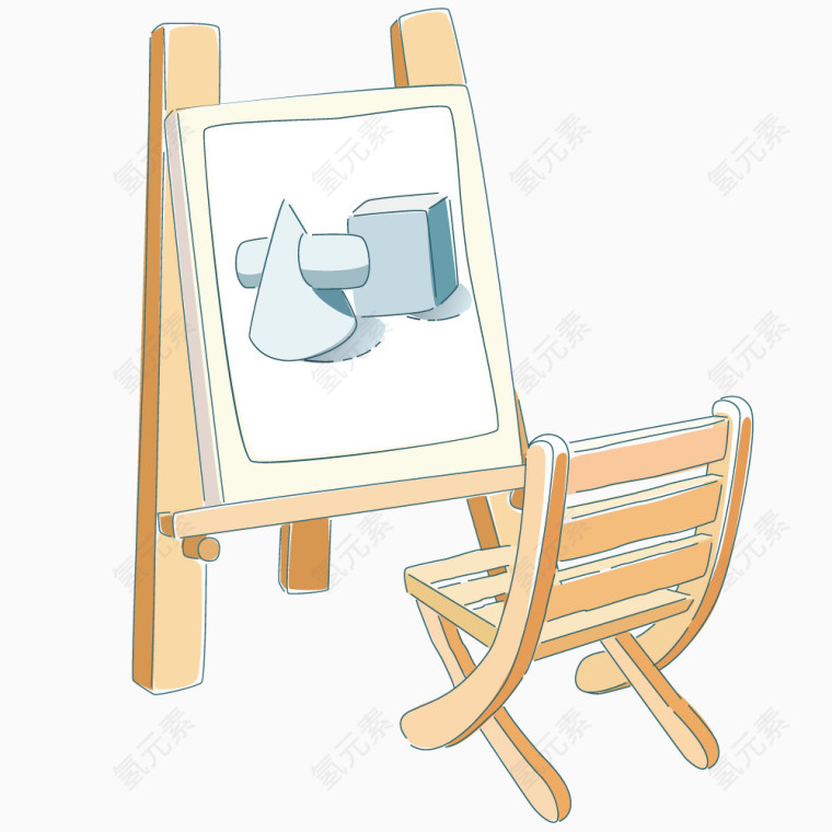 椅子和画板