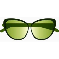 矢量眼镜墨镜卡通绿色